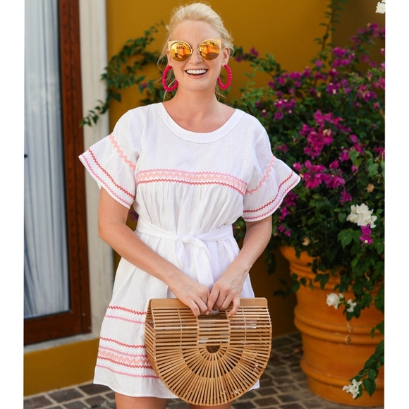 Lisa Marie Fernandez Dresses & Skirts - Lisa Marie Fernandez Linen Ric Rac Mini Dress